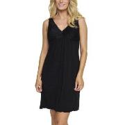 Damella Louise Nightdress Without Sleeves Svart viskos Large Dam