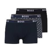 BOSS Kalsonger 3P Power Design Trunk Svart/Marin/Vit bomull Large Herr