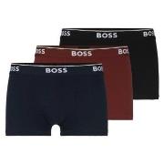 BOSS Kalsonger 3P Power Trunks Svart/Röd bomull Medium Herr