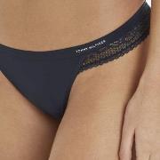 Tommy Hilfiger Trosor Lace Trim Logo Thong Marin Medium Dam