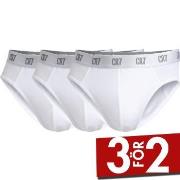 CR7 Cristiano Ronaldo Kalsonger 3P Basic Brief Vit bomull Medium Herr