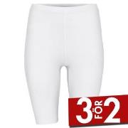 Decoy Mid-length Capri Leggings Vit ekologisk bomull Large Dam