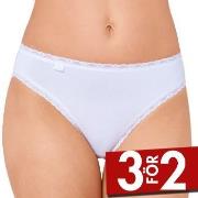 Sloggi Trosor 3P 24 7 Cotton Lace Tai Briefs Vit bomull 42 Dam