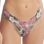 Hanky Panky Trosor 3P Printed Low Rise Thong Grön m blommor nylon One ...