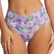 Hanky Panky Trosor 3P Signature Lace Print Retro Thong Lila nylon One ...