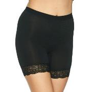 Lady Avenue Bamboo Short Leggings With Lace Svart Bambu Medium Dam