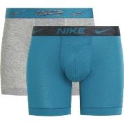 Nike Kalsonger 6P Dri-Fit ReLuxe Boxer Brief Grå/Blå Large Herr