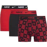 Nike Kalsonger 9P Everyday Cotton Stretch Trunks Röd/svart bomull Smal...