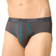 Sloggi Kalsonger 2P For Men Start Midi Grå/Turkos bomull XX-Large Herr