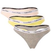 Calvin Klein Trosor 6P Carousel Thongs Rosa/Gul bomull Small Dam