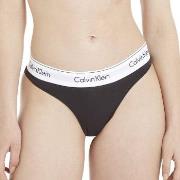 Calvin Klein Trosor 2P Modern Cotton Thong Svart Medium Dam