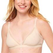 Sloggi BH GO Ribbed Lace Bralette Creme bomull X-Large Dam