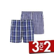 Jockey Kalsonger 2P Woven Boxer Shorts 3XL-6XL Marin Rutig bomull 6XL ...