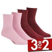 Damella Strumpor 2P Seamless Socks Rosa/Röd Strl 43/46 Dam