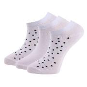 Trofe Cotton Dot Sneaker Socks Strumpor 3P Vit Strl 35/38 Dam