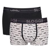 Sloggi Kalsonger 4P Men GO Movember Hipster Svart/Vit bomull Large Her...