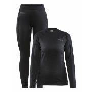 Craft Baselayer Set Women Svart polyester XX-Large Dam