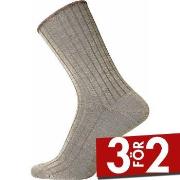 Egtved Strumpor Wool No Elastic Rib Socks Sand Strl 40/45