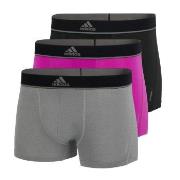 adidas Kalsonger 3P Sport Trunk Grå/Rosa polyester Medium Herr