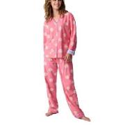 PJ Salvage Long Sleeve Flannel Pyjama Rosa Mönstrad bomull X-Large Dam