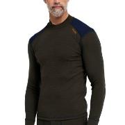 Dovre Folded Collar Baselayer Militärgrön ull XX-Large Herr