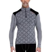 Dovre Half Zip Jacquard Baselayer Grön Mönstrad ull XX-Large Herr