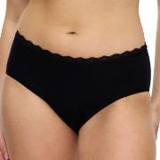 Triumph Trosor Feel Of Cotton Midi Brief Svart bomull 38 Dam