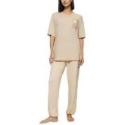 Triumph Endless Comfort Long Sleeve Pyjama Creme 46 Dam