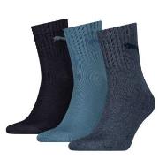 Puma Strumpor 3P Short Crew Unisex Socks Svart/Blå Strl 43/46