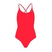 Puma V-Neck Padded Swimsuit Röd Medium Dam