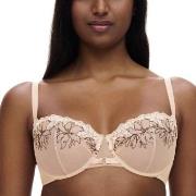 Chantelle BH Pulp Underwired Half Cup Bra Svart m Beige nylon D 85 Dam