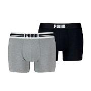 Puma Kalsonger 2P Everyday Placed Logo Boxer Svart/Grå bomull Large He...