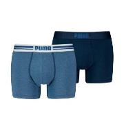 Puma Kalsonger 2P Everyday Placed Logo Boxer Jeansblå bomull Medium He...