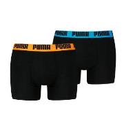 Puma Kalsonger 2P Men Everyday Basic Boxer Svart/Orange bomull Small H...