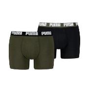 Puma Kalsonger 2P Men Everyday Basic Boxer Svart/Grön bomull Small Her...