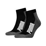 Puma Strumpor 2P BWT Cushioned Quarter Sock Svart Strl 35/38