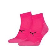 Puma Strumpor 2P Sport Cushioned Quarter Socks Rosa Strl 43/46