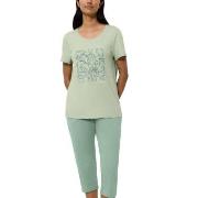 Triumph PK 02 Capri Pyjama Set Grön bomull 42 Dam