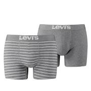 Levis Kalsonger 2P Base Stripe Boxer Grå bomull X-Large Herr