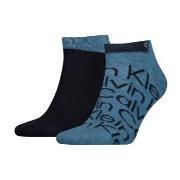 Calvin Klein Strumpor 2P All Over Print Sneaker Sock Jeansblå Strl 39/...