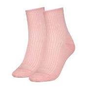Calvin Klein Strumpor 2P Short Sock Roll Top Ljusrosa Strl 39/42 Dam