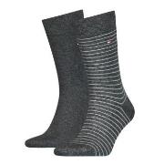 Tommy Hilfiger Strumpor 2P Men Sock Stripe Mörkgrå Strl 43/46 Herr