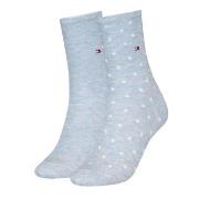 Tommy Hilfiger Strumpor 2P Women Dot Sock Ljusblå Strl 39/42 Dam