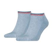 Tommy Men Uni TJ Iconic Sneaker Sock Strumpor 2P Blå bomull Strl 35/38