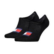 Tommy Uni TJ Flag Footie Socks Strumpor 2P Svart Strl 43/46