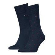Tommy Hilfiger Strumpor 2P Men Dot Socks Mörkblå Strl 43/46 Herr