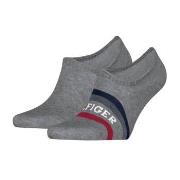 Tommy Men Tab Footie Socks Strumpor 2P Grå Strl 43/46
