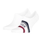 Tommy Men Tab Footie Socks Strumpor 2P Vit Strl 43/46