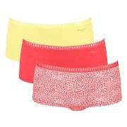 Sloggi Trosor 3P GO Crush Hipster Shorts Rosa/Gul bomull X-Small Dam