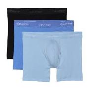 Calvin Klein Kalsonger 3P Icon Cotton Boxer Briefs Svart/Blå bomull Sm...
